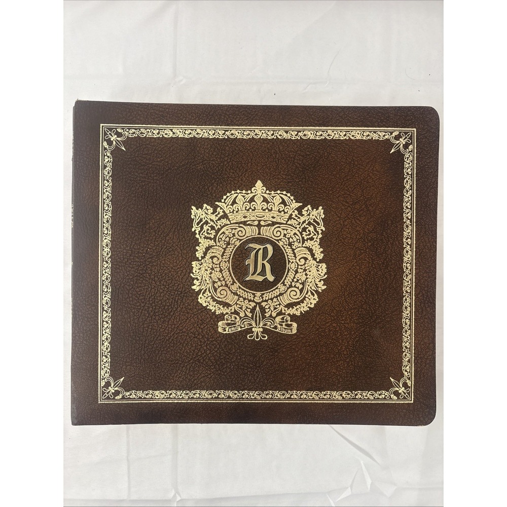 United Labs Laboratories of America Brown Leather Family Photo Album R Monogram